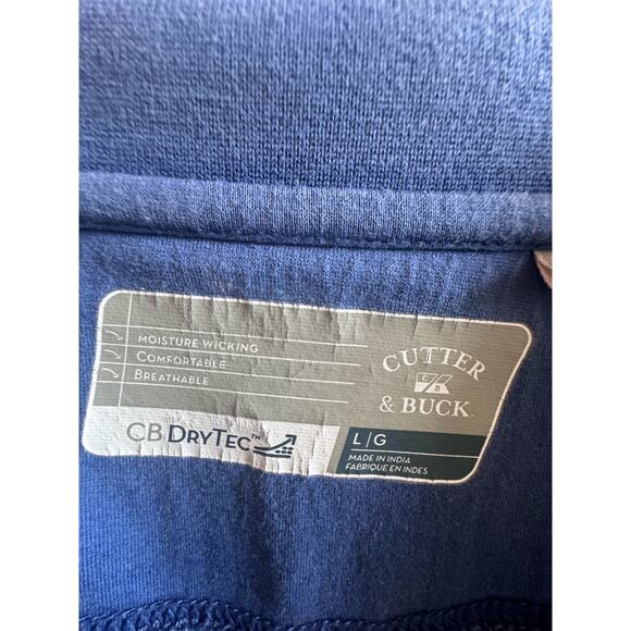 Florida Gators Cutter and Buck Mens Large Navy Polo Golf Shirt Logo DryTec NCAA - Picture 4 of 9